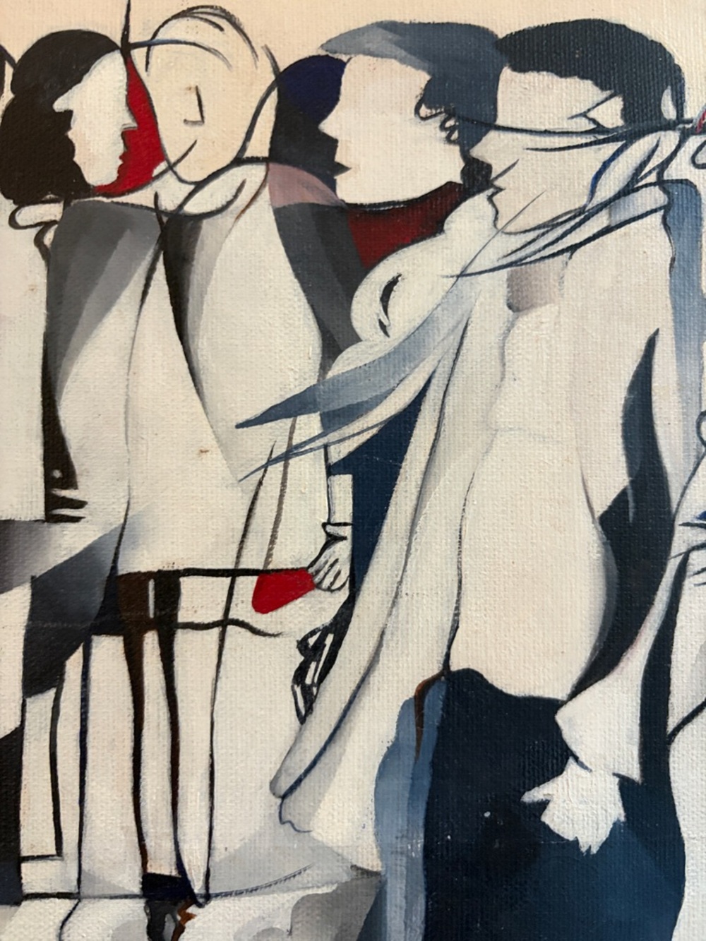 1980 Ken Radack Signed Abstract Modernist Figurative Painting Art Framed Artwork - Picture 3 of 16